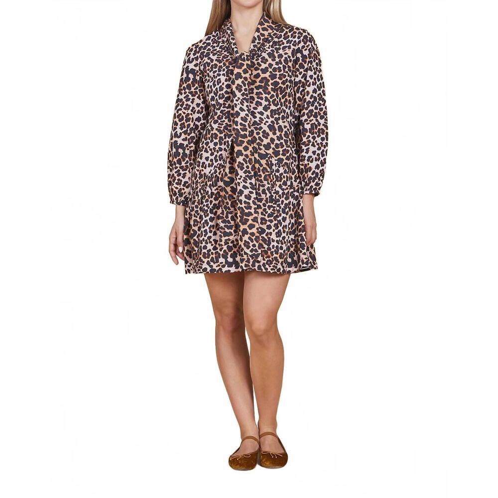 NEW OLIVIA BY LIVRO leopard effie dress in black